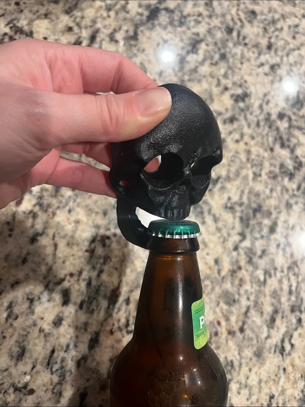 Black Skull Wall Mount Bottle Opener